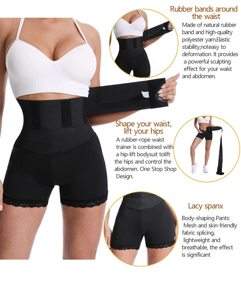Culotte gainante fitness taille haute sans coutures pour femme