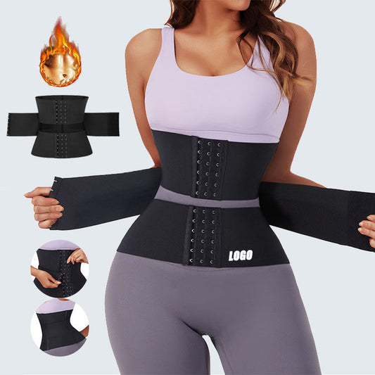 Damen Sport Taillentrainer Doppelgürtel Korsett