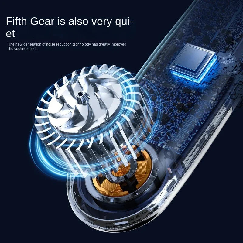 Portable Neck Fan Mini Bladeless Silent Neckband Fan USB Rechargeable 3 Speeds Mute Wireless Electric Neck Cooler Fans
